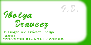 ibolya dravecz business card