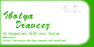 ibolya dravecz business card